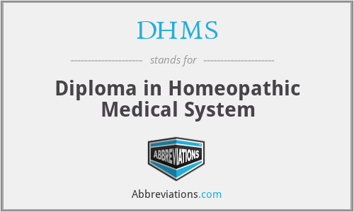 DHMS - Diploma in Homeopathic Medical System