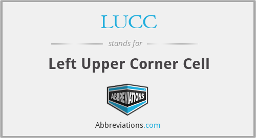 LUCC - Left Upper Corner Cell