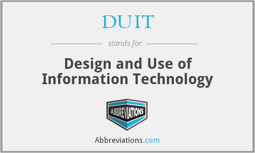 DUIT - Design and Use of Information Technology