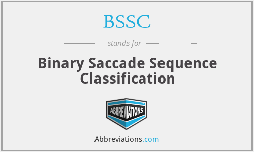 BSSC - Binary Saccade Sequence Classification