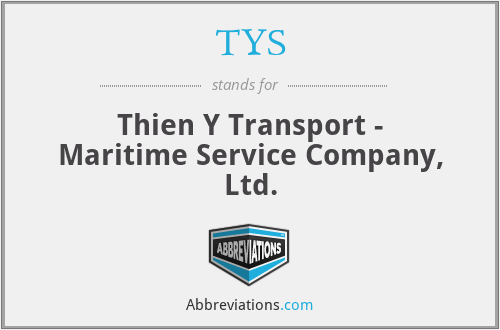TYS - Thien Y Transport - Maritime Service Company, Ltd.
