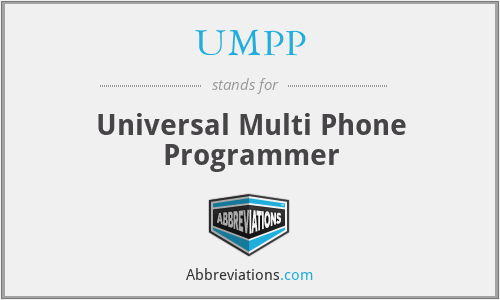 UMPP - Universal Multi Phone Programmer