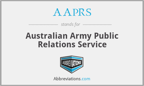 AAPRS - Australian Army Public Relations Service