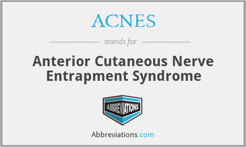 ACNES - Anterior Cutaneous Nerve Entrapment Syndrome