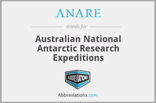 ANARE - Australian National Antarctic Research Expeditions