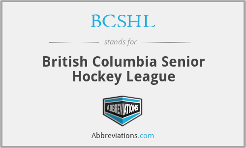 BCSHL - British Columbia Senior Hockey League
