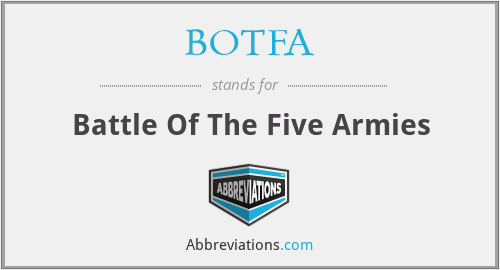 BOTFA - Battle Of The Five Armies