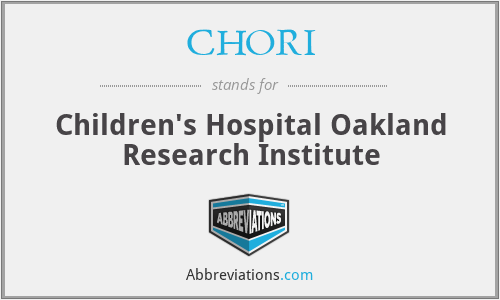 CHORI - Children's Hospital Oakland Research Institute
