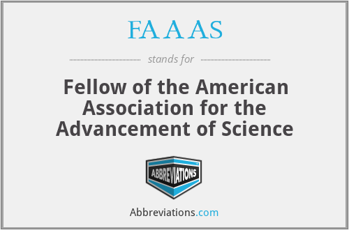FAAAS - Fellow of the American Association for the Advancement of Science