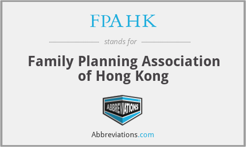 FPAHK - Family Planning Association of Hong Kong