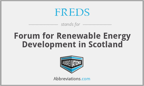 FREDS - Forum for Renewable Energy Development in Scotland