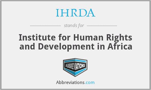 IHRDA - Institute for Human Rights and Development in Africa