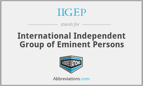 IIGEP - International Independent Group of Eminent Persons