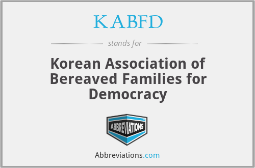 KABFD - Korean Association of Bereaved Families for Democracy