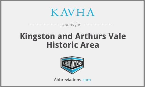 KAVHA - Kingston and Arthurs Vale Historic Area