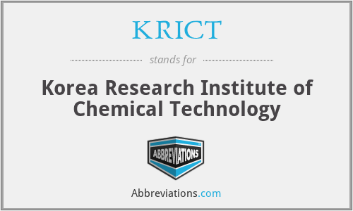 KRICT - Korea Research Institute of Chemical Technology