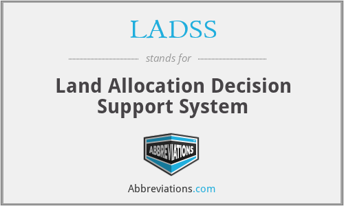 LADSS - Land Allocation Decision Support System