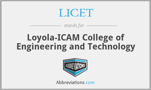 LICET - Loyola-ICAM College of Engineering and Technology