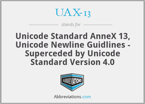 UAX-13 - Unicode Standard AnneX 13, Unicode Newline Guidlines - Superceded by Unicode Standard Version 4.0