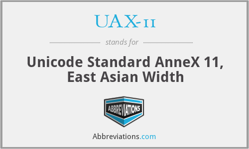 UAX-11 - Unicode Standard AnneX 11, East Asian Width