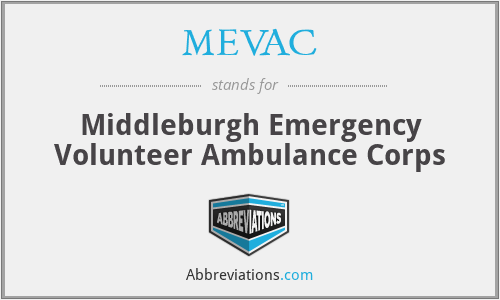 MEVAC - Middleburgh Emergency Volunteer Ambulance Corps