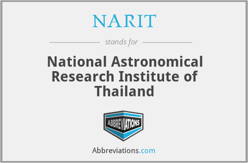 NARIT - National Astronomical Research Institute of Thailand