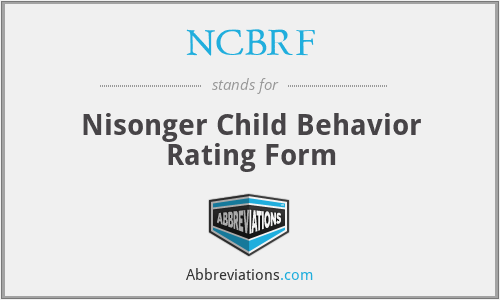 NCBRF - Nisonger Child Behavior Rating Form