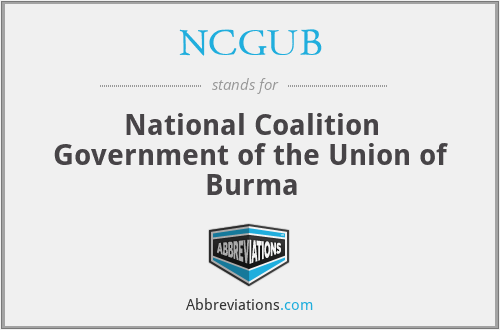 NCGUB - National Coalition Government of the Union of Burma