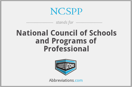 NCSPP - National Council of Schools and Programs of Professional