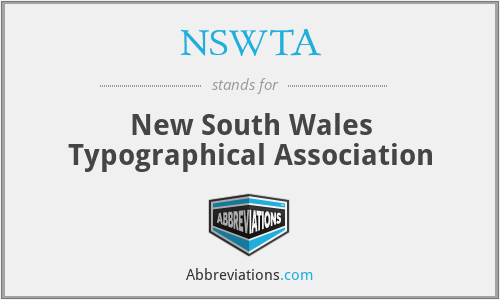 NSWTA - New South Wales Typographical Association