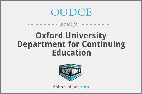 OUDCE - Oxford University Department for Continuing Education