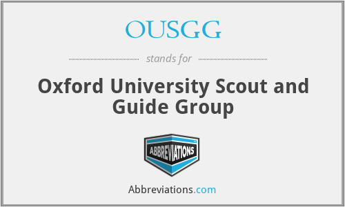 OUSGG - Oxford University Scout and Guide Group