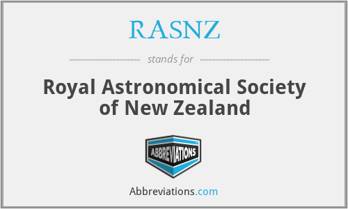 RASNZ - Royal Astronomical Society of New Zealand
