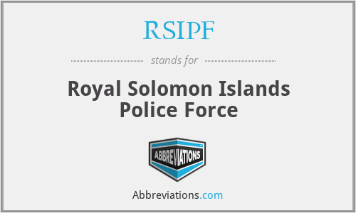 RSIPF - Royal Solomon Islands Police Force