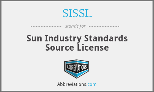 SISSL - Sun Industry Standards Source License