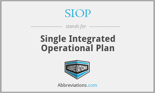 SIOP - Single Integrated Operational Plan