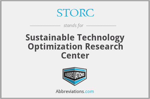 STORC - Sustainable Technology Optimization Research Center