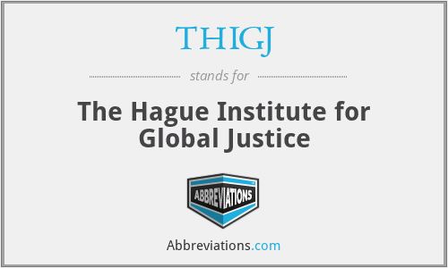 THIGJ - The Hague Institute for Global Justice