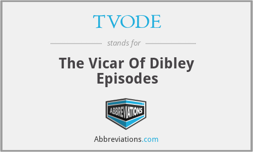 TVODE - The Vicar Of Dibley Episodes