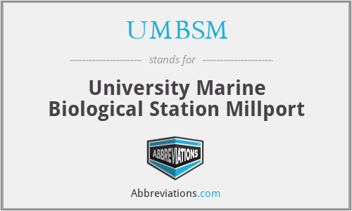 UMBSM - University Marine Biological Station Millport