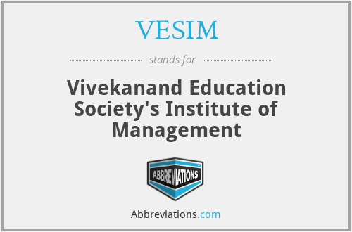 VESIM - Vivekanand Education Society's Institute of Management