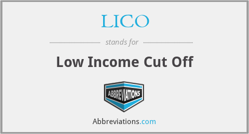 LICO - Low Income Cut Off