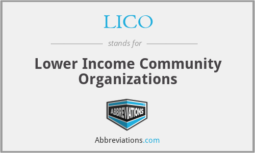 LICO - Lower Income Community Organizations