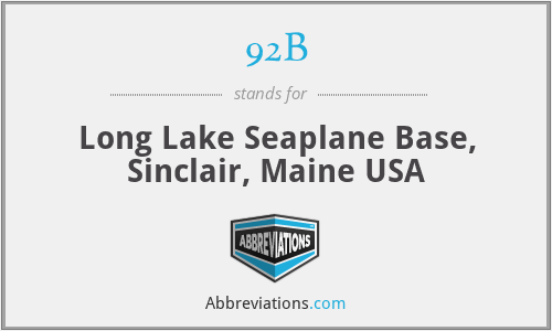92B - Long Lake Seaplane Base, Sinclair, Maine USA