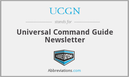 UCGN - Universal Command Guide Newsletter