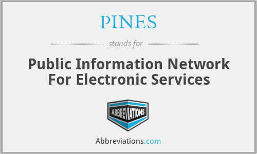 PINES - Public Information Network For Electronic Services