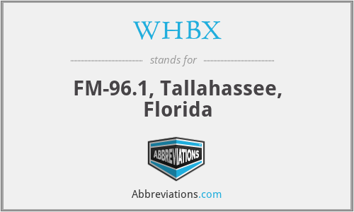 WHBX - FM-96.1, Tallahassee, Florida