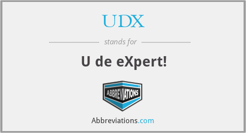 UDX - U de eXpert!