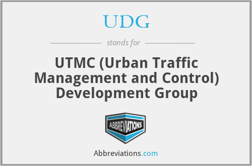 UDG - UTMC (Urban Traffic Management and Control) Development Group