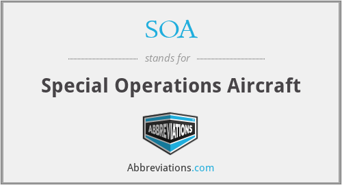 SOA - Special Operations Aircraft